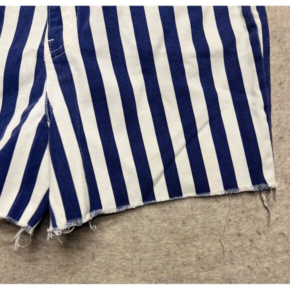 French Country EXP Jeans Vintage 90's Stripped Jean Shorts Size 7 Juniors - Picture 2 of 11